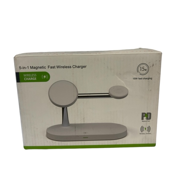 Waystar 3 in 1 magnetic charging station iPhone watch AirPods open box pre-owned - Picture 3 of 11